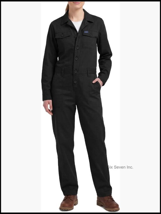 Cotton Blend Coveralls with Pockets Loose Fit Jumpsuit for Casual Wear